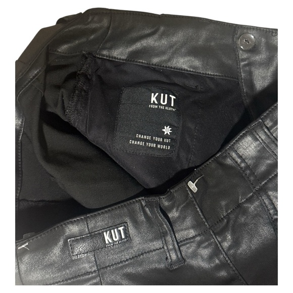 Kut from the Faux Leather Black  Straight Leg Jeans - Picture 3 of 11